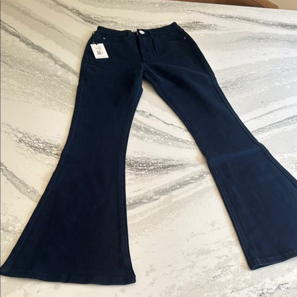 WeWoreWhat Blue Flare Wide Leg Jeans - Picture 6 of 12